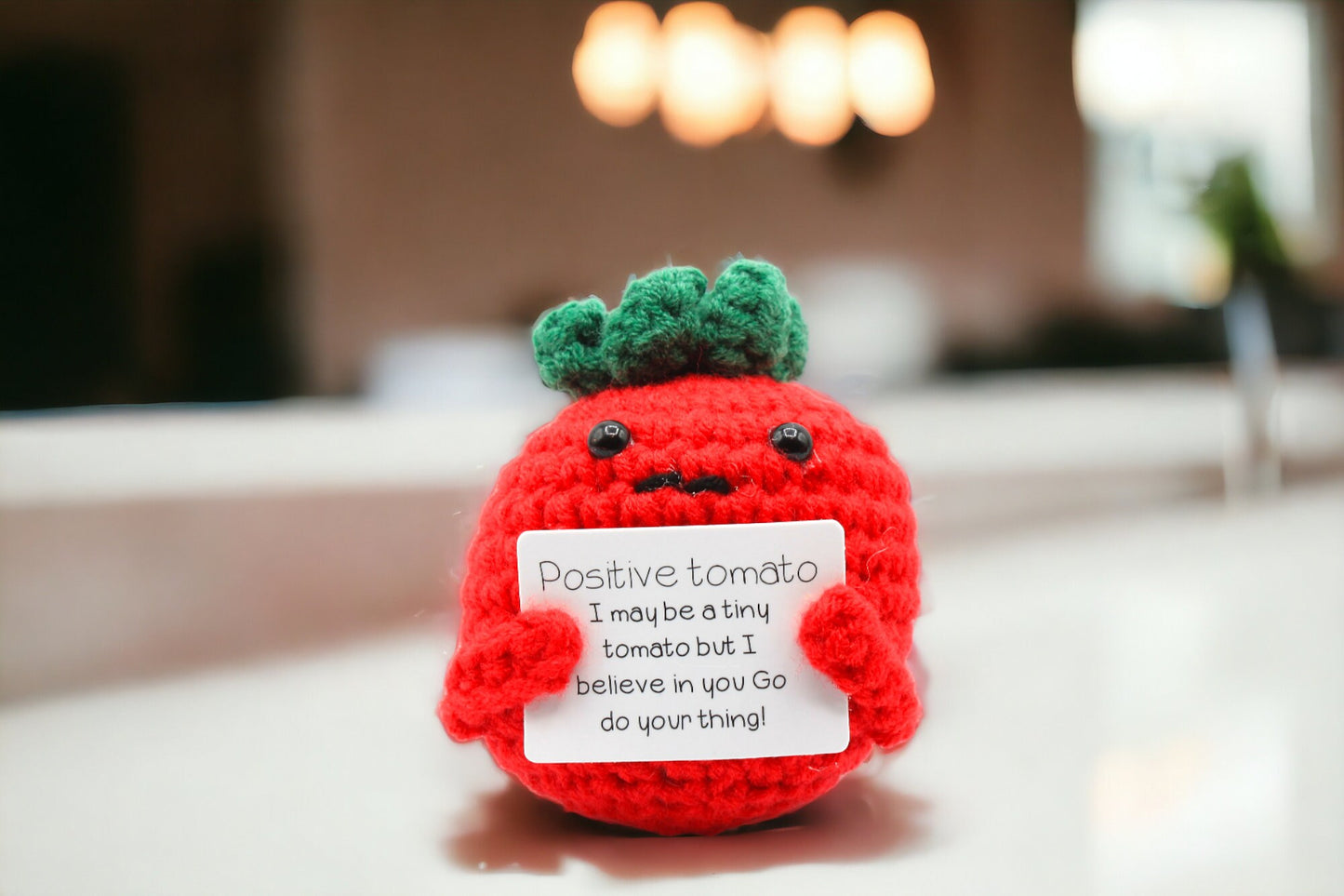 Positive Avocado & Tomato Crochet. Encouraging Supportive Gifts. Valentine's Day Friends Gift. Wool Knitted Toy