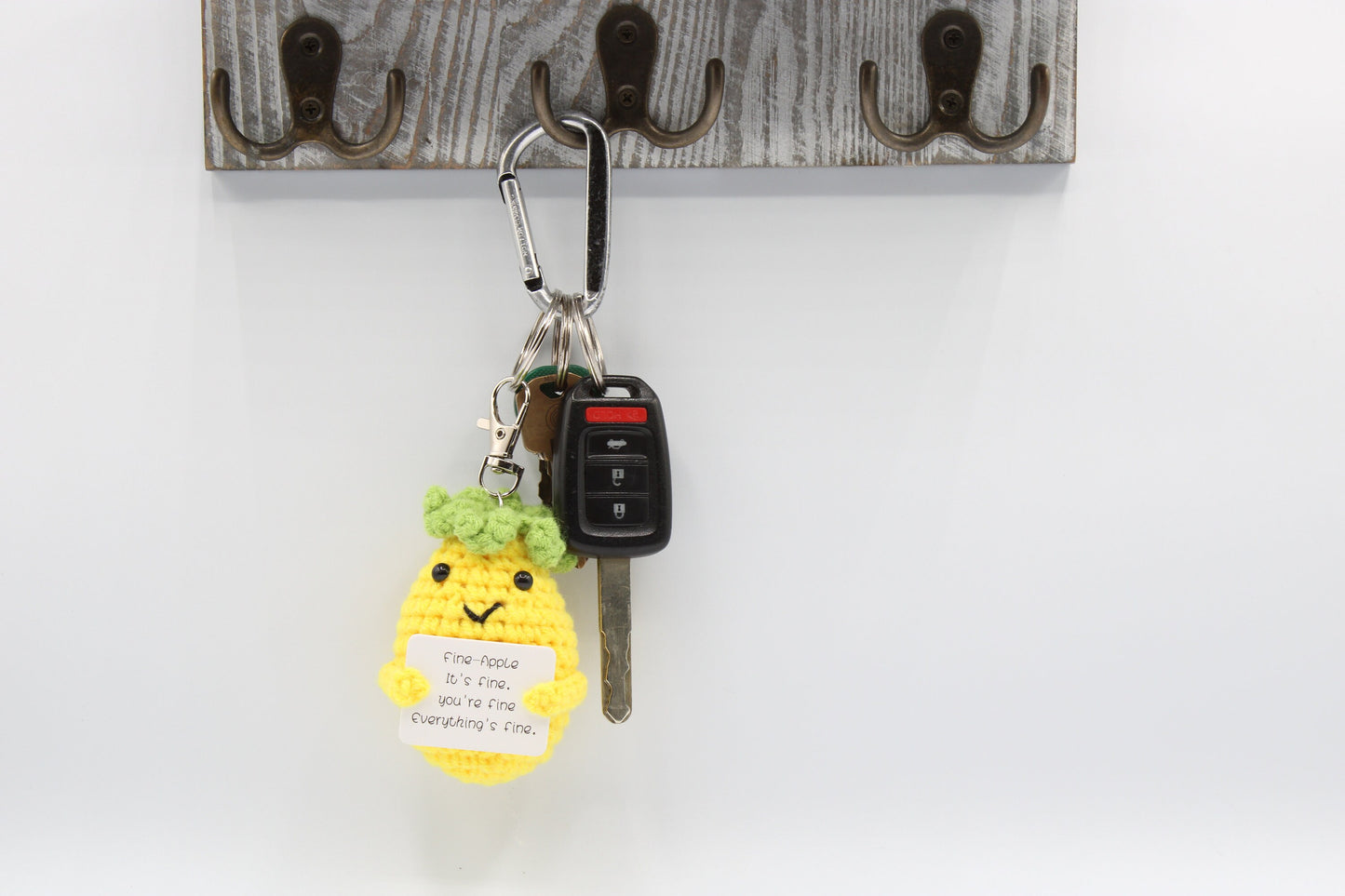 Positive Emotional Support Crochet Toy, Motivational Gift for Friends, Family, Coworker. Cute Funny Gag Gifts. Car Decor Charm