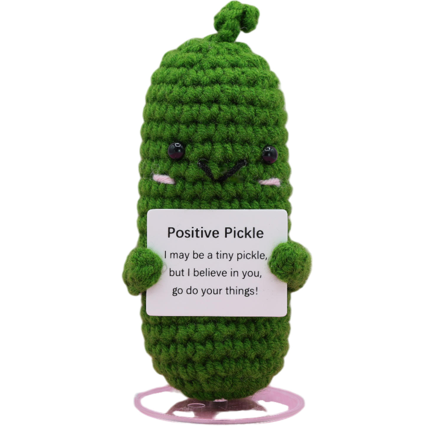 Emotional Support Pickle with Stand