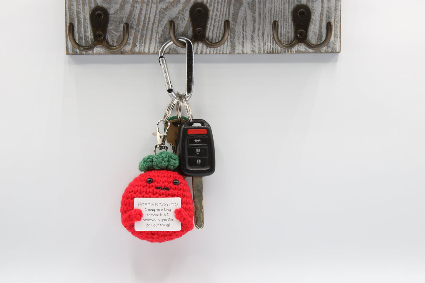 Positive Avocado & Tomato Crochet. Encouraging Supportive Gifts. Valentine's Day Friends Gift. Wool Knitted Toy