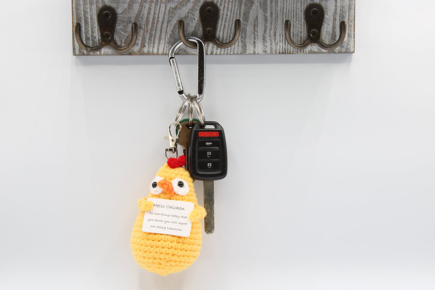 Hello Chicken Brave Positive Potato, Emotional Support Crochet Pickle. Encouraging Christmas Gift.Holiday Present. Funny Gifts For Friends.