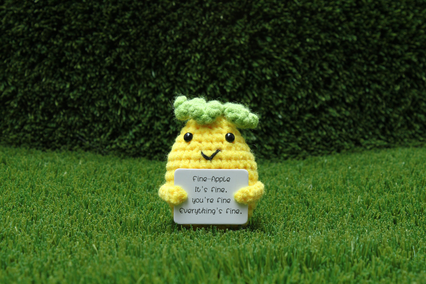 Positive Emotional Support Crochet Toy, Motivational Gift for Friends, Family, Coworker. Cute Funny Gag Gifts. Car Decor Charm