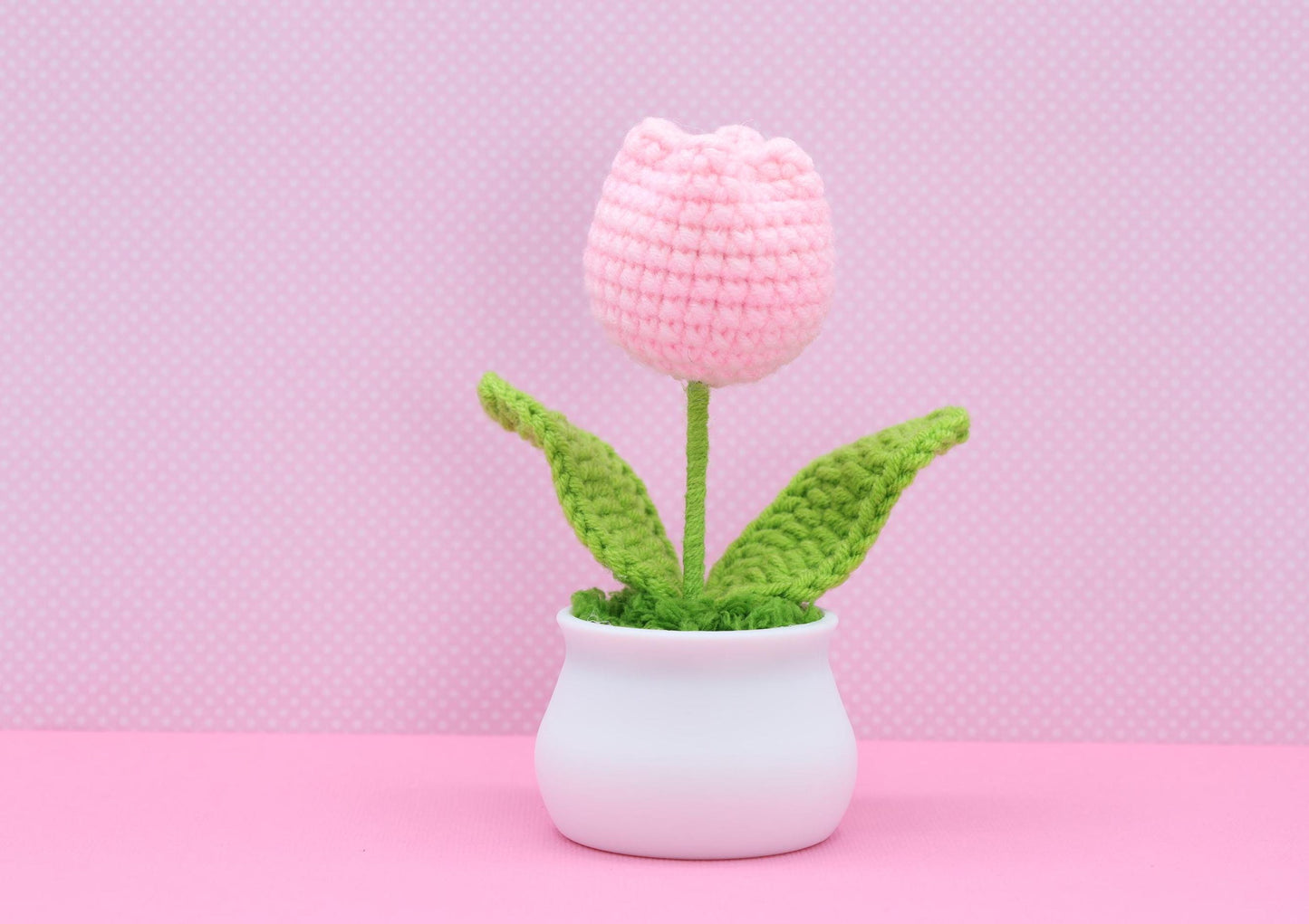 Crochet Flowers in White Pot, Classroom Teacher Gift Handmade Best Friend Gift. Office Desk Decor for Coworkers. Funny Birthday Gag Gifts