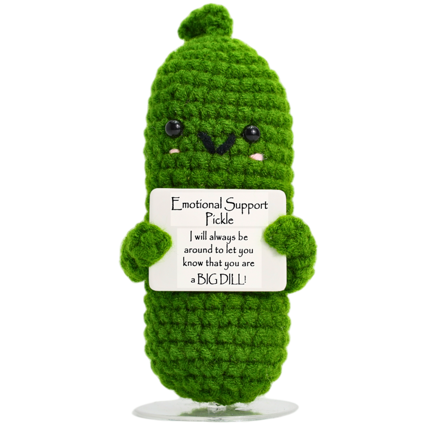 Emotional Support Pickle with Stand