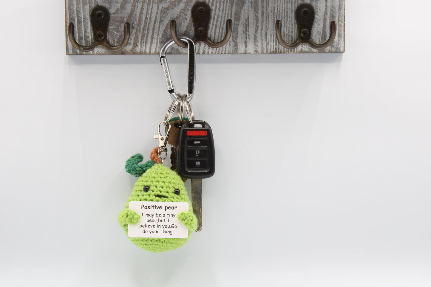 Positive Emotional Support Crochet Toy, Motivational Gift for Friends, Family, Coworker. Cute Funny Gag Gifts. Car Decor Charm