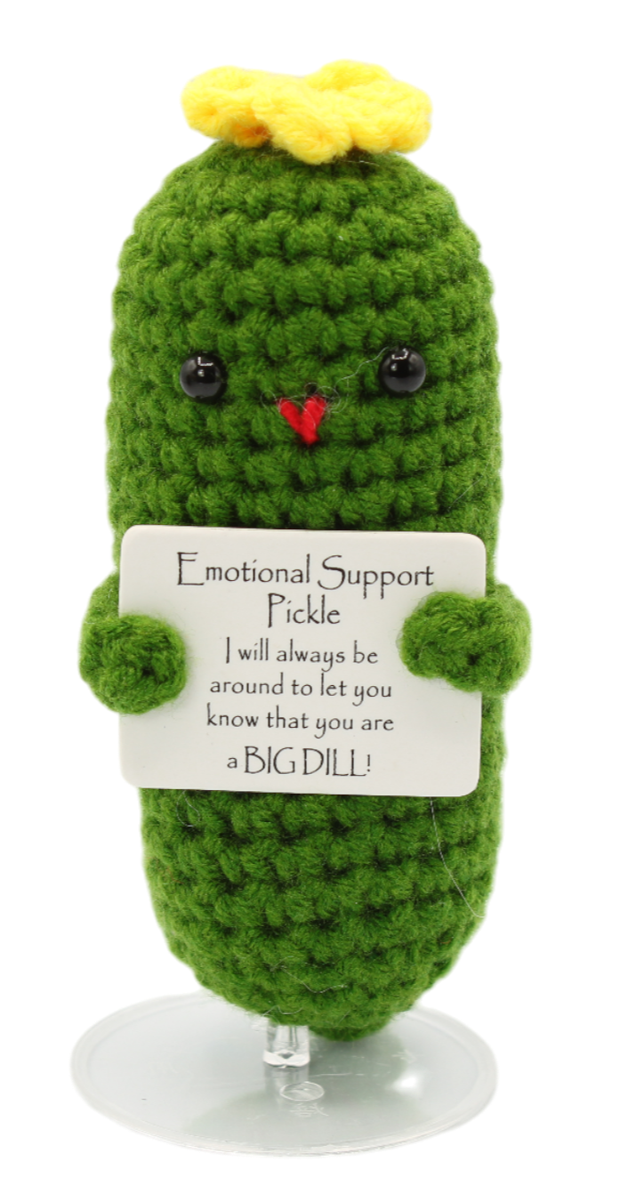 Emotional Support Pickle with Stand